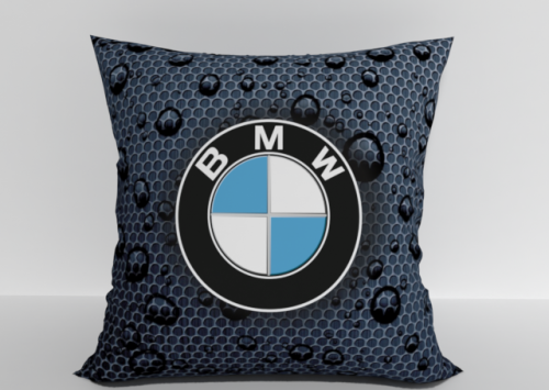 Подушка "BMW карбон капли" 40*40см лучшая декоративная, для авто и в подарок  