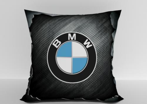 Подушка "BMW карбон" 40*40см лучшая декоративная, для авто и в подарок  