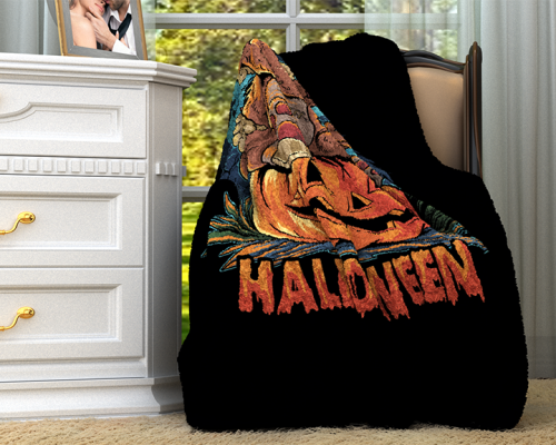 Плед "Halloween" с мягким ворсом, плюшевый на диван в детскую