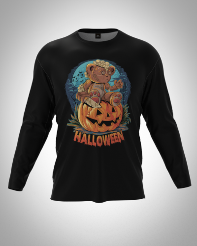 Лонгслив мужской "Halloween!" классический 3D, футболка с длинным рукавом