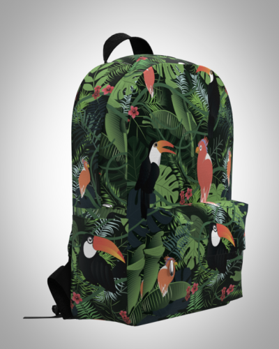 Рюкзак 30*40см  "Какаду с попугаем" с укрепленной спинкой и регулируемыми лямками