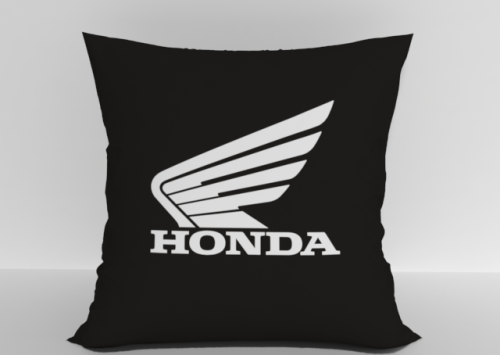 Подушка "Honda крылья чёрный" 40*40см лучшая декоративная, для авто и в подарок  