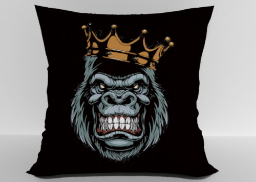 Подушка "Король горил" 40*40см лучшая декоративная, для авто и в подарок  