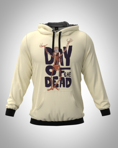 Толстовка мужская на молнии "Day of the Dead" классическая 3D, с капюшоном, двумя карманами