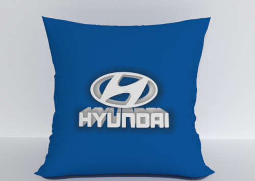 Подушка "Hyundai циан" 40*40см лучшая декоративная, для авто и в подарок  