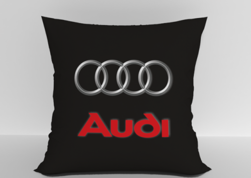 Подушка "Audi на чёрном" 40*40см лучшая декоративная, для авто и в подарок  