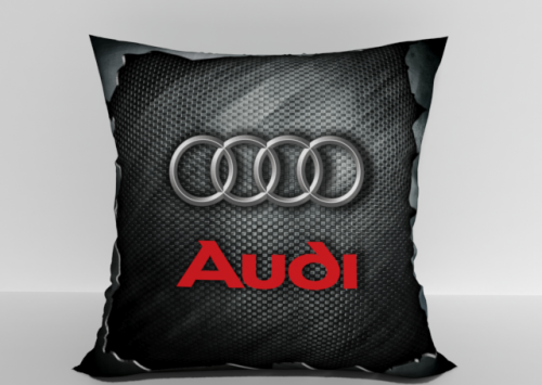 Подушка "Audi карбон" 40*40см лучшая декоративная, для авто и в подарок  