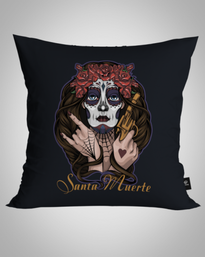Подушка "Santa Muerte" 40*40см лучшая декоративная, для авто и в подарок  