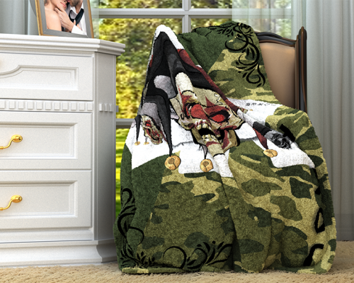 Плед "Джокер" с мягким ворсом, плюшевый на диван в детскую